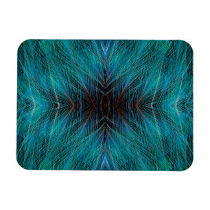 Paradiesvogelfraktal-Federdesign Magnet