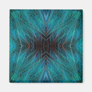 Paradiesvogelfraktal-Federdesign Magnet