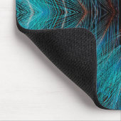 Paradiesvogelfraktal-Federdesign Mousepad (Ecke)
