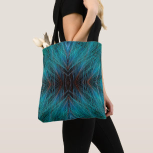 Paradiesvogelfraktal-Federdesign Tasche