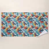 Paradiesvogelgarten Strandtuch (Vorderseite)