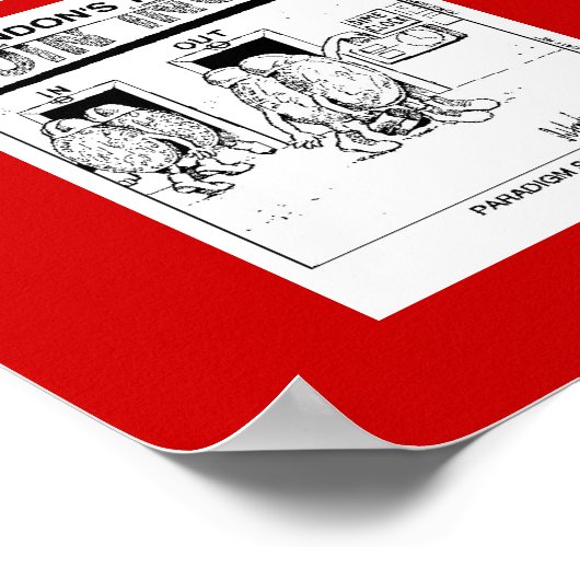 Paradigma Shift Funny Cartoon Rick London Poster (Ecke)