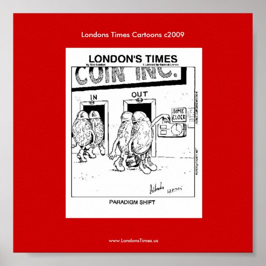 Paradigma Shift Funny Cartoon Rick London Poster (Vorne)