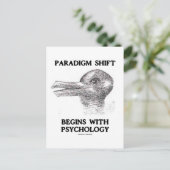 Paradigmenverschiebung beginnt mit Psychologie Postkarte (Stehend Vorderseite)