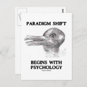 Paradigmenverschiebung beginnt mit Psychologie Postkarte (Vorne/Hinten)