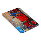 Parading Antique Fire Truck Abstrakter Impressioni Magnet (Rechte Seite)
