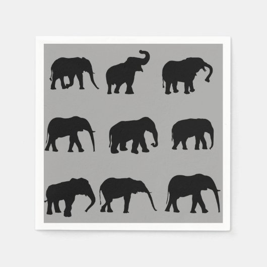 Parading Elephants Napkins Serviette (Vorderseite)