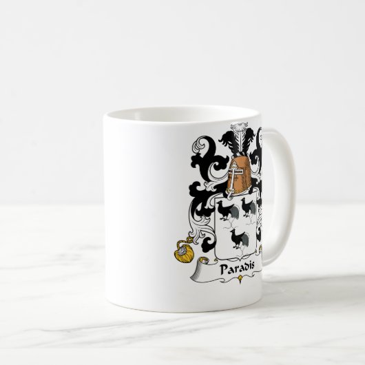 Paradis Familienwappen Kaffeetasse (VorderseiteRechts)
