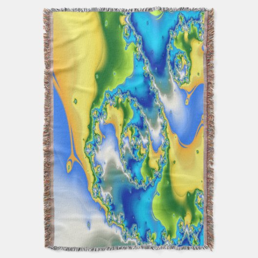 Paradise Atoll Throw Blanket Decke (Vorderseite Vertikal)