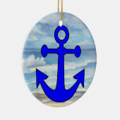 Paradise Beach Anchor Keramik Ornament (Rechts)