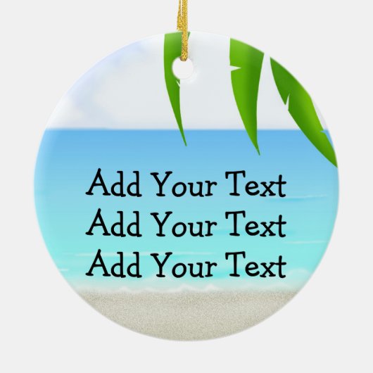 Paradise Beach Anchor Keramik Ornament (Hinten)