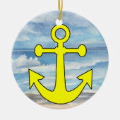 Paradise Beach Anchor Keramikornament (Vorne)