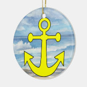 Paradise Beach Anchor Keramikornament (Links)