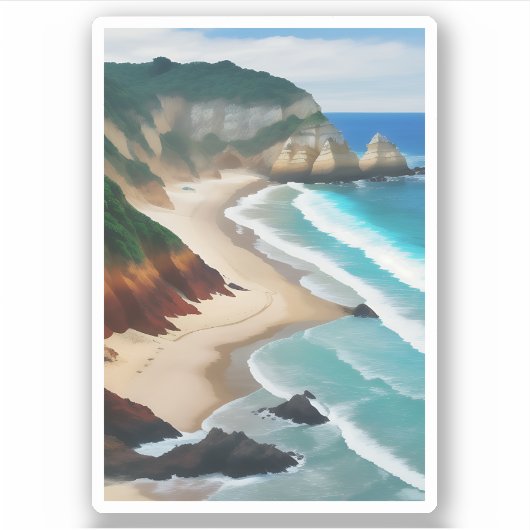 Paradise Beach Aufkleber (Vorderseite)