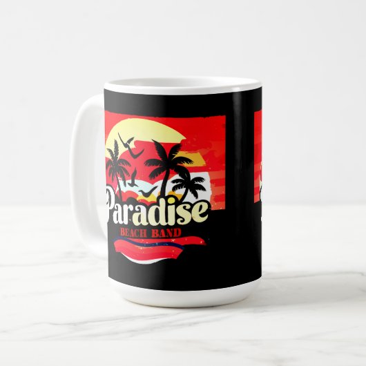 Paradise Beach Band: Tropical Vibes Kaffeetasse (Vorderseite Links)