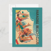 Paradise Beach Club Postkarte (Vorne/Hinten)