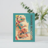 Paradise Beach Club Postkarte (Stehend Vorderseite)