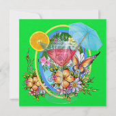 Paradise Beach Cocktail - SRF Einladung (Vorderseite)