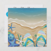 Paradise Beach Einladung (Vorne/Hinten)