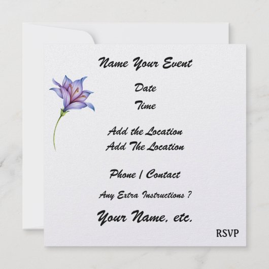 Paradise Beach Einladung (Rückseite)