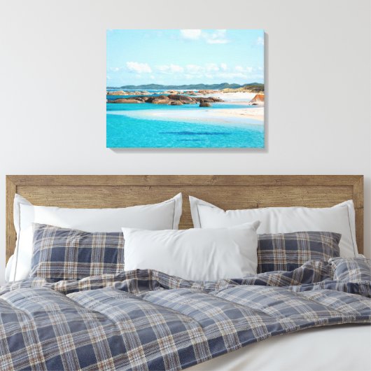 Paradise Beach Emerald Sea Grüntöne Pool Australie Leinwanddruck (Insitu (Schlafzimmer))
