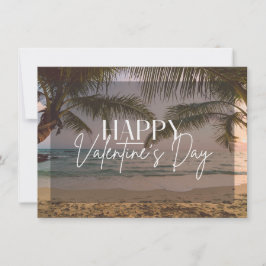 Paradise Beach Happy Valentine's Day Card Einladung