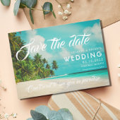 Paradise Beach Hochzeit in Urlaubsort Save The Date