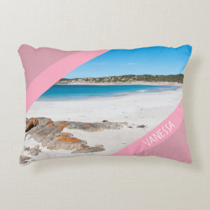 Paradise Beach Landschaft Australien Pink Dekokissen