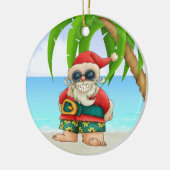 Paradise Beach Santa - SRF Keramik Ornament (Links)