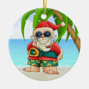 Paradise Beach Santa - SRF Keramikornament