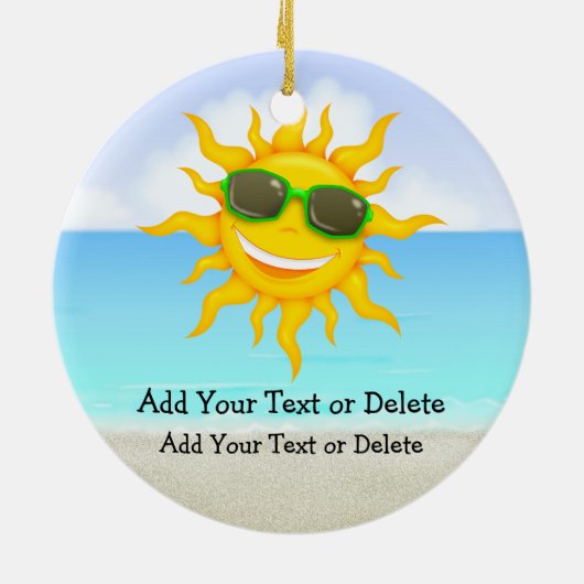 Paradise Beach Santa - SRF Keramikornament (Hinten)