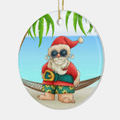 Paradise Beach Santa - SRF Keramikornament (Links)
