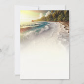 Paradise Beach Sonnenuntergang Rustikale Küstenhoc Einladung (Rückseite)