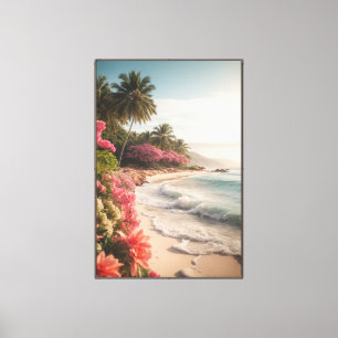 Paradise Beach Stretched Canvas Print Leinwanddruck
