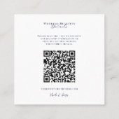 Paradise Beach Sunset Coast Registry QR Code Quadratische Visitenkarte (Rückseite)
