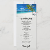 Paradise Beach Sunset Coastal Hochzeitsprogramm (Rückseite)