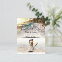 Paradise Beach Sunset Coastal Save the Date Foto