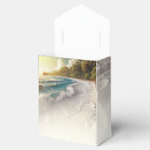 Paradise Beach Sunset Coastal Wedding Geschenkschachtel (Geöffnet)
