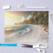 Paradise Beach Sunset Coastal Wedding Seidenpapier (Handwerk)