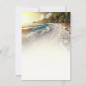 Paradise Beach Sunset Rustic Coastal Vielen Dank Einladung (Rückseite)