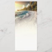 Paradise Beach Sunset Rustic Coastal Wedding Menü Menükarte (Rückseite)