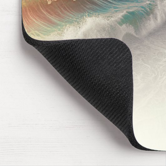 Paradise Beach Sunset Rustikale Küste Mousepad (Ecke)