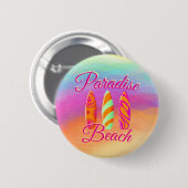 Paradise Beach Surfboards Button (Vorne & Hinten)