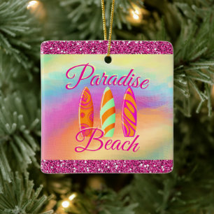 Paradise Beach Surfboards Keramikornament