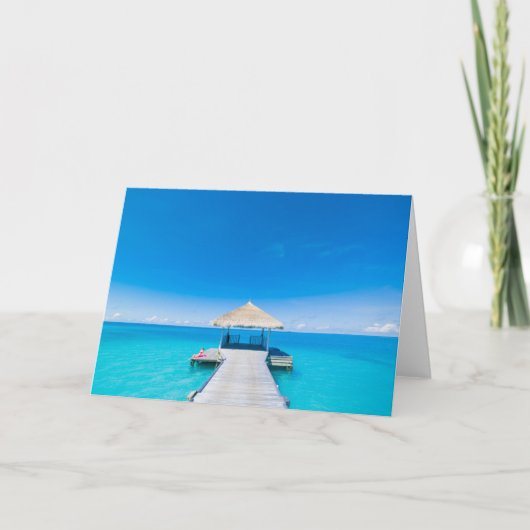 Paradise Beach | Tropisches Resort, Malediven Karte (Vorderseite)