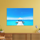 Paradise Beach | Tropisches Resort, Malediven Leinwanddruck (Insitu (Wohnzimmer))