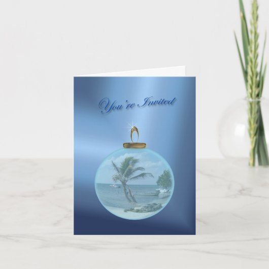 Paradise Beach Urlaub Einladung (Vorderseite)