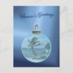 Paradise Beach Weihnachten wünscht Postkarte<br><div class="desc">Die Empfänger dieser einzigartigen Postkarte werden die einfachen Urlaubswünsche auf der Rückseite genießen. Fügen Sie einfach eine kurze Nachricht und Ihren Namen hinzu. Verwenden Sie die passende Briefmarke,  um Ihre Nachricht wirklich zu verbessern</div>