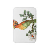 Paradise Birds: Exotic Floral Background Badematte (Vorderseite Vertikal)