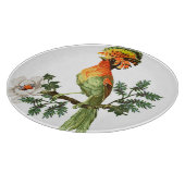 Paradise Birds: Exotic Floral Background Schneidebrett (Ecke)